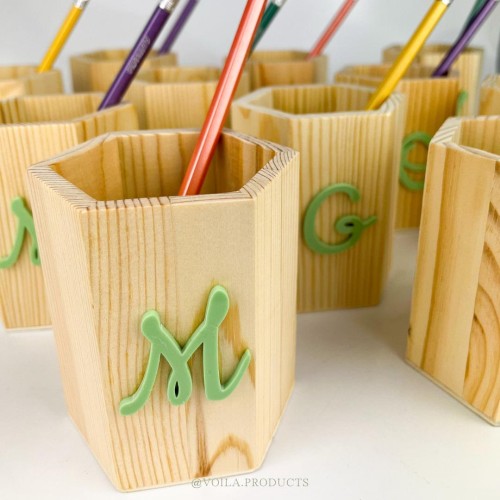 Conjunto cubo más lápiz personalizado