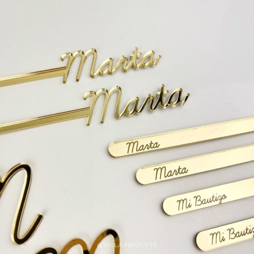 Toppers repostería personalizado