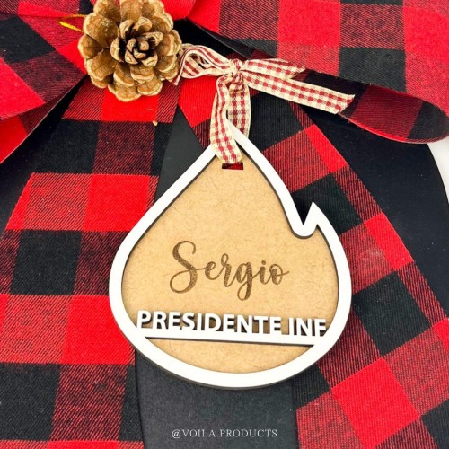 Colgante llama fallera representante